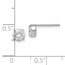 Leslies14K White Gold CZ Stud 5.0mm Earrings - 5 mm