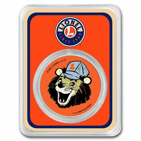Lionel Trains Lion Logo Colorized 1 oz Silver Rounds w/TEP