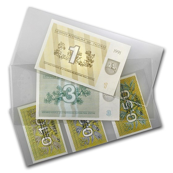 Lithuania 1991 Lot of 5 Notes - CU Lithuania 1991 Lot of 5 Notes - CU