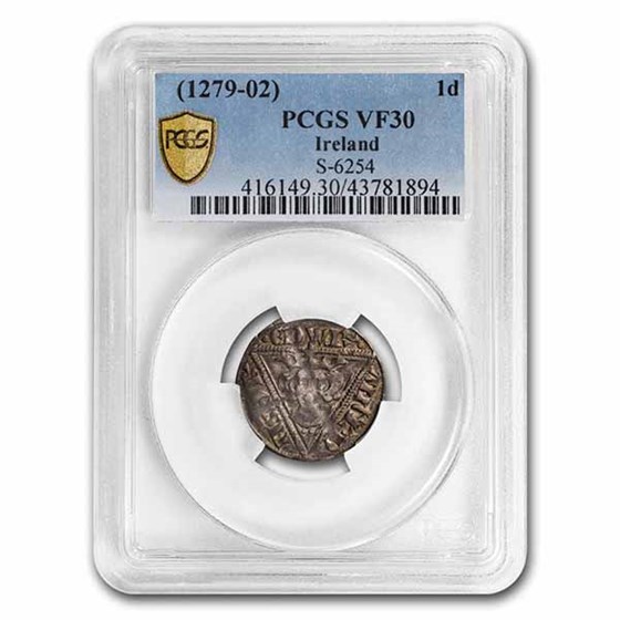 Lordship of Ireland Silver Penny John I VF-30 PCGS Lordship of Ireland Silver Penny John I VF-30 PCGS