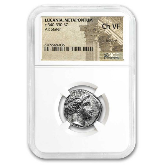 Lucania, Metapontum AR Stater (340-330 BC) Ch VF NGC Lucania, Metapontum AR Stater (340-330 BC) Ch VF NGC