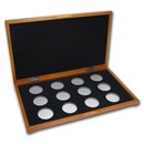 Lunar Series I (1 oz Silver) 12 coin Wood Presentation Box