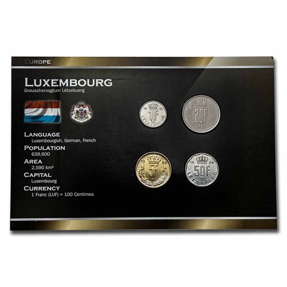 Luxembourg Pre-Euro 4-Coin Set BU