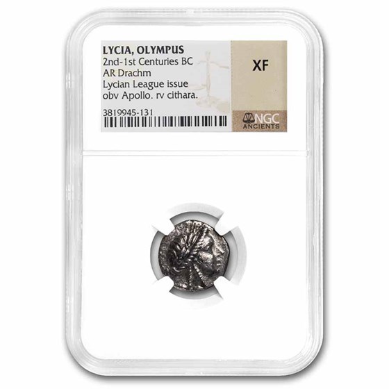 Lycian League Silver Drachm (c. 2nd-1st century BC) XF NGC