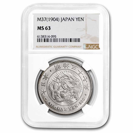 M37 (1904) Japan 1 Yen Meiji Era MS-63 NGC M37 (1904) Japan 1 Yen Meiji Era MS-63 NGC