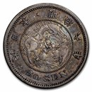 M6 (1873) Japan Silver 50 Sen AU