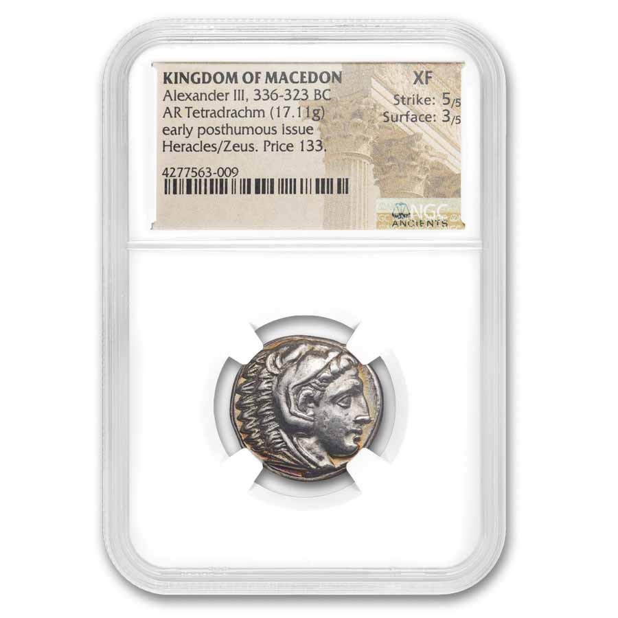 Macedon Alexander III AR Tetradrachm (336-323 BC) XF NGC 5/3