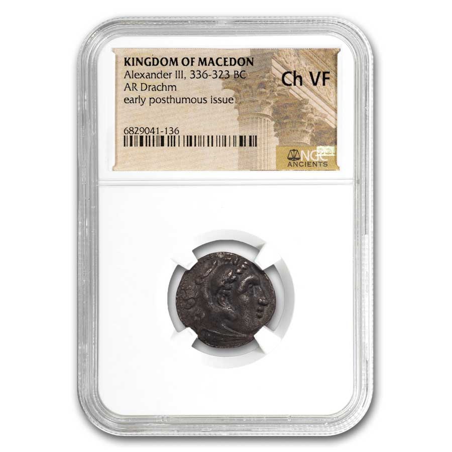 Macedon Alexander III Drachm (336-323 BC) Ch VF NGC Posthu. Issue
