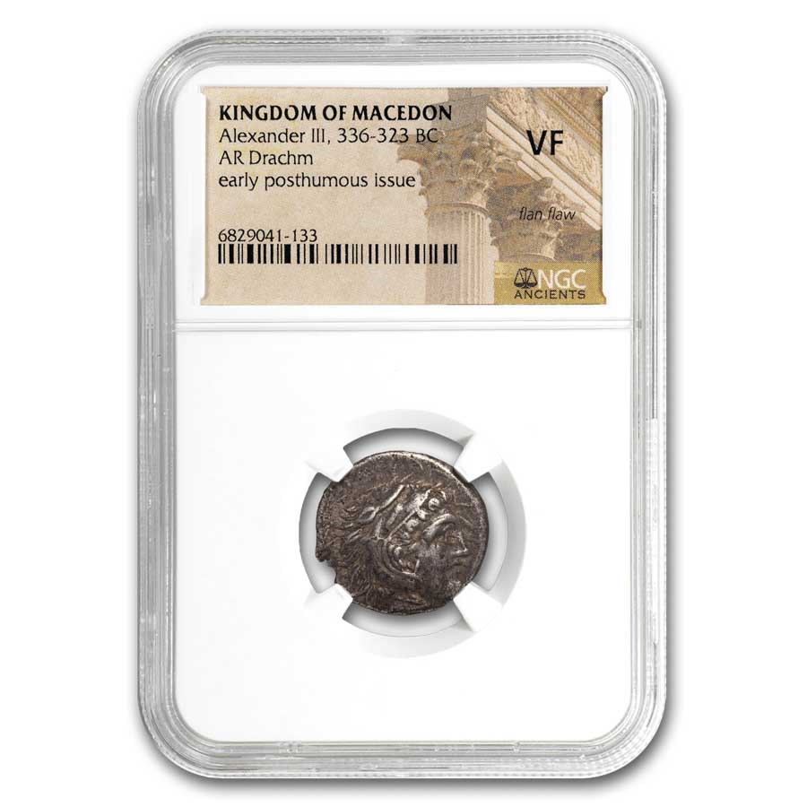 Macedon Alexander III Drachm 336-323 BC VF NGC Posthumous Issue