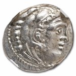 Macedon Alexander III Silver Drachm (336-323 BC) Ch AU NGC (4/4)