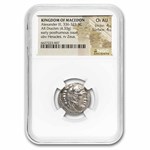 Macedon Alexander III Silver Drachm (336-323 BC) Ch AU NGC (4/4)