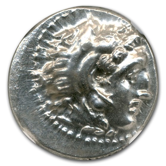 Macedonia AR Drachm Emperor Alexander III (336-323 BC) CH MS NGC Macedonia AR Drachm Emperor Alexander III (336-323 BC) CH MS NGC