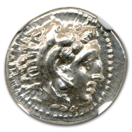 Macedonia AR Drachm Emperor Alexander III (336-323 BC) CH MS NGC Macedonia AR Drachm Emperor Alexander III (336-323 BC) CH MS NGC