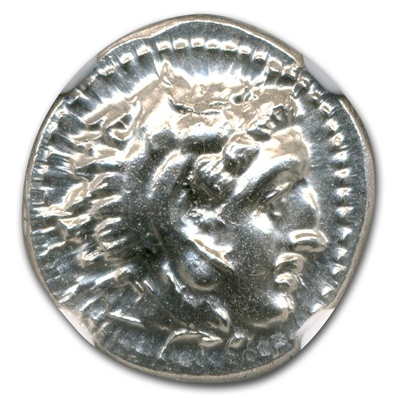 Macedonia AR Drachm Emperor Alexander III (336-323 BC) CH MS NGC Macedonia AR Drachm Emperor Alexander III (336-323 BC) CH MS NGC