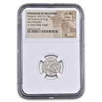 Macedonia AR Drachm Philip III (323-317 BC) Ch MS NGC (4/5)