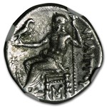 Macedonia AR Silver Drachm Philip III (323-317 BC) XF NGC