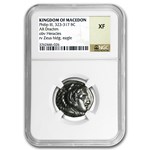 Macedonia AR Silver Drachm Philip III (323-317 BC) XF NGC