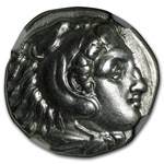 Macedonia AR Silver Drachm Philip III (323-317 BC) XF NGC