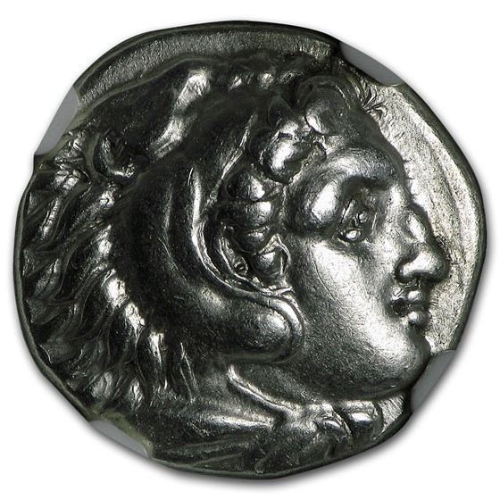 Macedonia AR Silver Drachm Philip III (323-317 BC) XF NGC