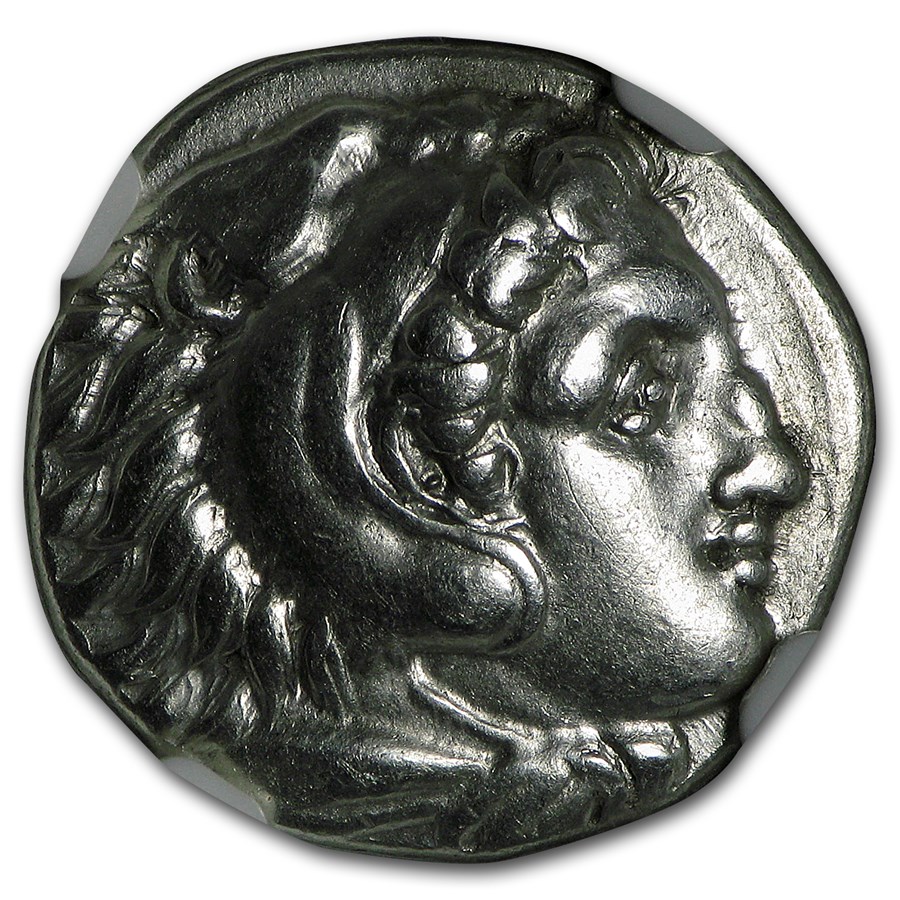 Macedonia AR Silver Drachm Philip III (323-317 BC) XF NGC