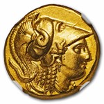 Macedonia Gold Stater Alexander III (336-323 BC) Ch AU NGC (5/4)
