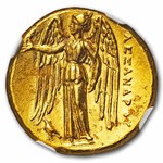 Macedonia Gold Stater Alexander III (336-323 BC) Ch AU NGC (5/4)