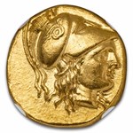 Macedonia Gold Stater of Alexander III (336-323 BC) AU NGC (5/3)