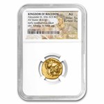 Macedonia Gold Stater of Alexander III (336-323 BC) AU NGC (5/3)