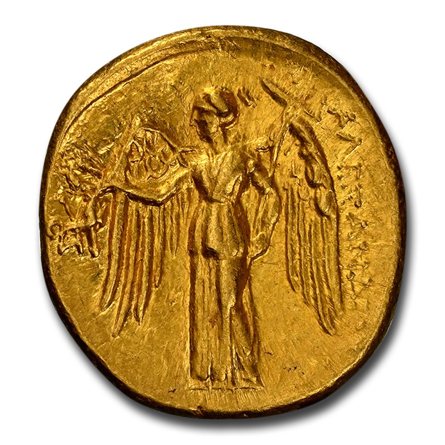 Macedonia Gold Stater of Alexander III (336-323 BC) AU NGC (5/4)