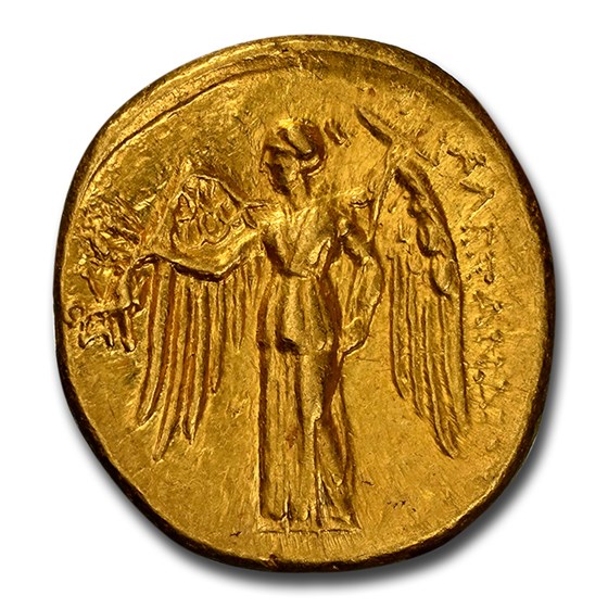 Macedonia Gold Stater of Alexander III (336-323 BC) AU NGC (5/4) Macedonia Gold Stater of Alexander III (336-323 BC) AU NGC (5/4)