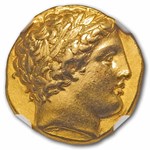 Macedonia Gold Stater of Philip II (359-336 BC) AU NGC FS (5/4)