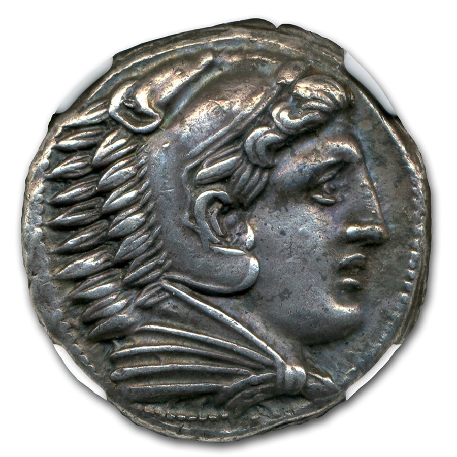 Macedonia Silver Tetradrachm Alexander III (336-323 BC) AU NGC