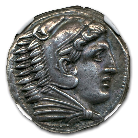 Macedonia Silver Tetradrachm Alexander III (336-323 BC) AU NGC Macedonia Silver Tetradrachm Alexander III (336-323 BC) AU NGC
