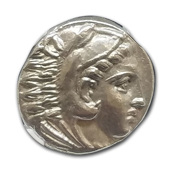 Macedonian Alexander III Tetradrachm (336-323 BC) AU NGC Macedonian Alexander III Tetradrachm (336-323 BC) AU NGC