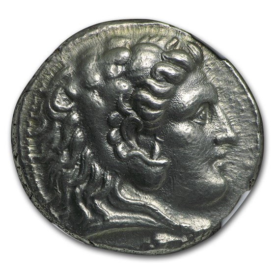 Macedonian Alexander III Tetradrachm AU NGC (336-323 BC) Macedonian Alexander III Tetradrachm AU NGC (336-323 BC)