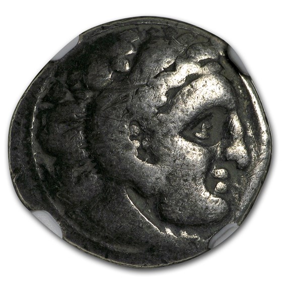Macedonian AR Silver Drachm Alexander III (336-323 BC) VG NGC Macedonian AR Silver Drachm Alexander III (336-323 BC) VG NGC