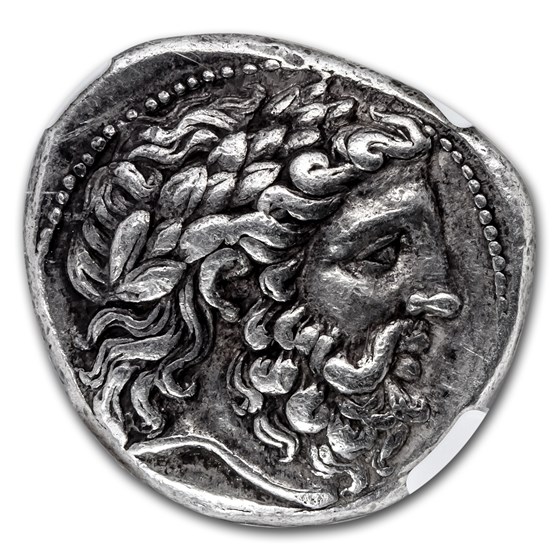 Macedonian Phillip II Tetradrachm CH XF* NGC (359-336 BC) Fine St Macedonian Phillip II Tetradrachm CH XF* NGC (359-336 BC) Fine St