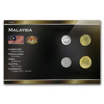 Malaysia 5 Sen- 50 Sen 4-Coin Set BU