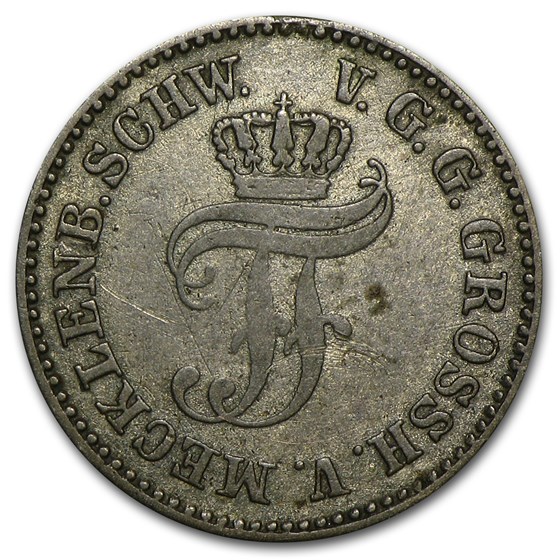 Mecklenburg-Schwerin Silver 1/48 Thaler VF Mecklenburg-Schwerin Silver 1/48 Thaler VF