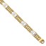 Men's 14k Two-tone 12.5 mm Satin Watch Chain Bracelet - 8.5 in.