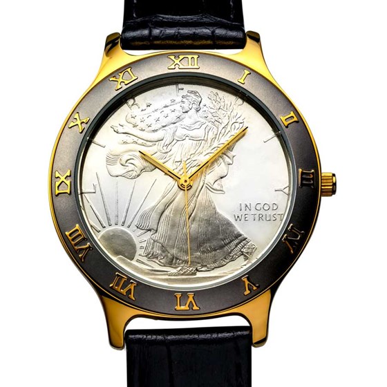 Men's 2024 1/2 oz Ag Half Dollar Walking Liberty Two-Tone Watch Men's 2024 1/2 oz Ag Half Dollar Walking Liberty Two-Tone Watch