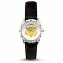Men's Gilded President Seal Two-Tone Watch With Leather Band