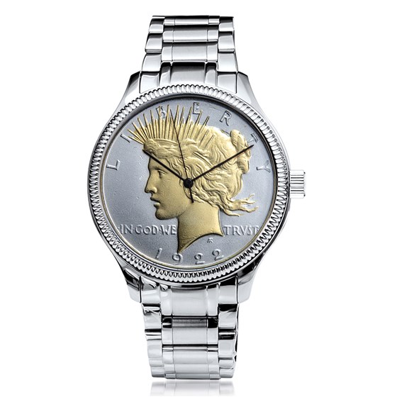 Men's Peace Dollar Watch Stainless Steel Luxury Bracelet Men's Peace Dollar Watch Stainless Steel Luxury Bracelet