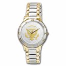 Men's Silver President Seal Watch With a Two-Tone Metal Band