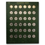 Mercury and Roosevelt Dime Set in Green Album