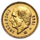 Mexican Gold 5 Pesos (Random Year) Culls
