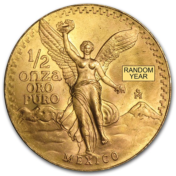 Mexico 1/2 oz Gold Onza &/or Libertad BU (Random Year)