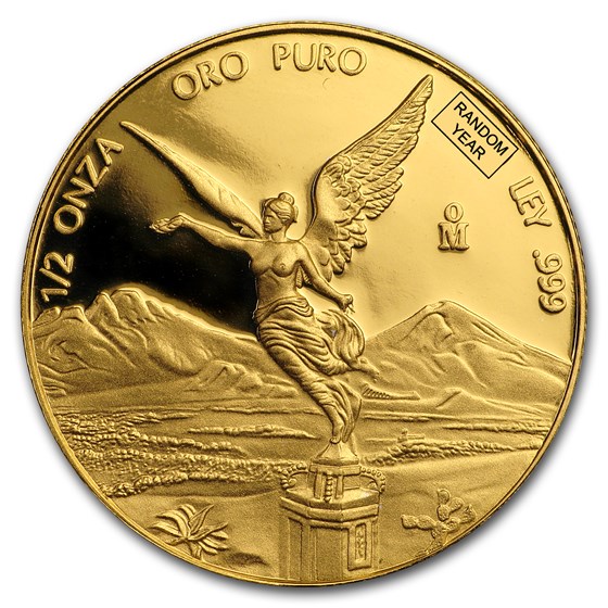 Mexico 1/2 oz Proof Gold Libertad (Random Year) Mexico 1/2 oz Proof Gold Libertad (Random Year)