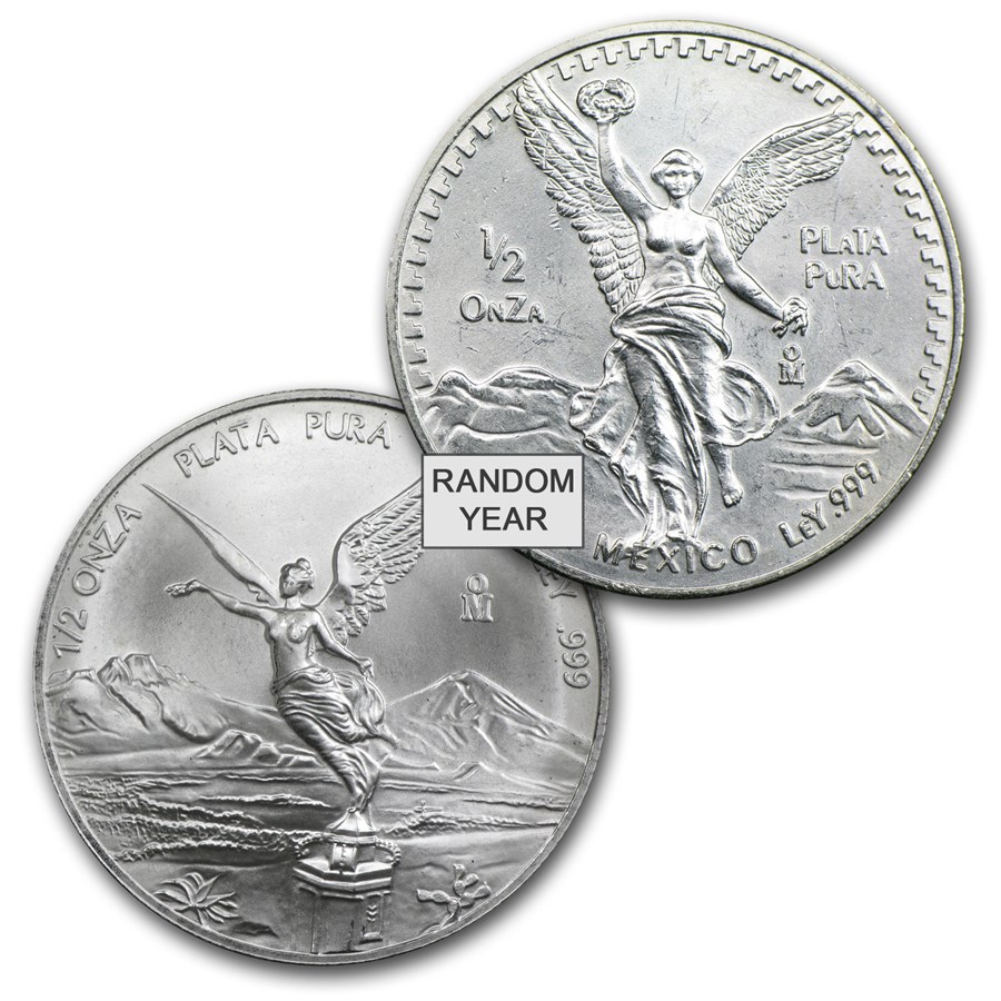 Mexico 1/2 oz Silver Libertad BU (Random Year)