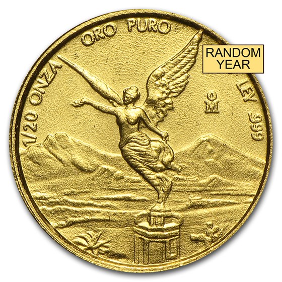 Mexico 1/20 oz Gold Onza &/or Libertad BU (Random Year)